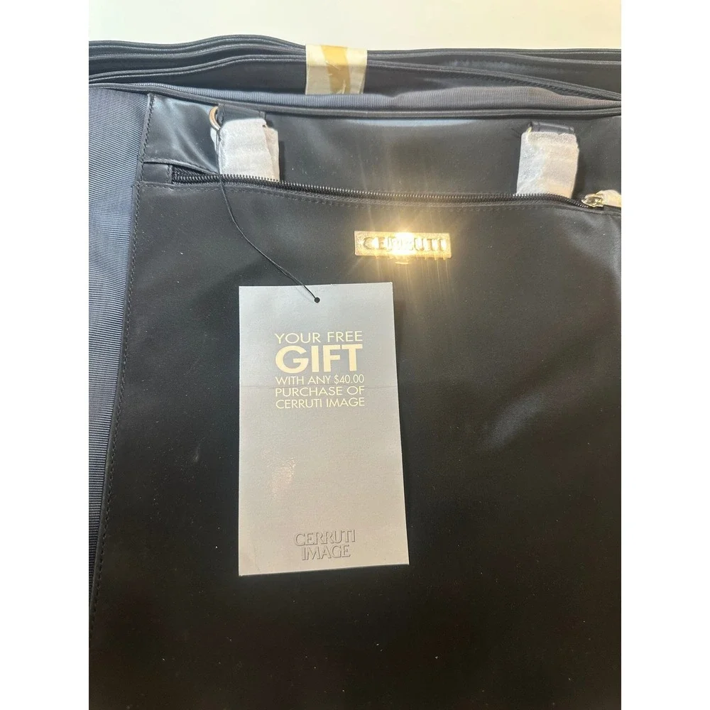 Cerruti Image Black Travel Bag Weekender Duffel Shoulder Strap NWT 1171001